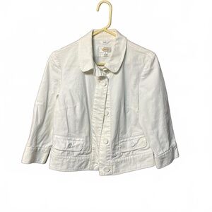 Size 10 - Women's  -Talbots‎ White Stretch Jacket -